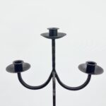 Hand Forged Iron Floor Candelabra 47.5" (121cm) Antique Copper Patina 3-Arm Infinity Loop Design Classic Candle Holder - Image 6