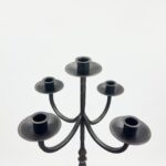 Hand Forged Iron Floor Candelabra 48.5" (123cm) Antique Copper or Gold Patina 3-Arm Royal Scroll Candle Holder Decor - Image 5