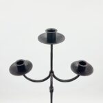 Hand Forged Iron Floor Candelabra 49" (124cm) Antique Copper Patina 3-Arm Compact Scroll Candle Holder Decor - Image 5