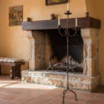 Hand Forged Iron Floor Candelabra 49" (124cm) Antique Copper Patina 3-Arm Compact Scroll Candle Holder Decor - Image 2