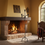 Hand Forged Iron Floor Candelabra 49" (124cm) Antique Copper Patina 3-Arm Wide Base Stable Candle Holder Rustic Decor - Image 2