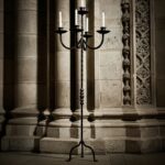 Hand Forged Iron Floor Candelabra 48.5" (123cm) Antique Copper Patina 3-Arm Wide Base Stable Candle Holder Rustic Decor - Image 5