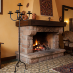 Hand Forged Iron Floor Candelabra 48.5" (123cm) Antique Copper Patina 3-Arm Wide Base Stable Candle Holder Rustic Decor - Image 3