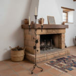 Hand Forged Iron Floor Candelabra 48.5" (123cm) Antique Copper Patina 3-Arm Balanced Scroll Candle Holder Rustic Decor - Image 2