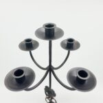 Hand Forged Iron Floor Candelabra 47" (120cm) Antique Copper Patina 4-Arm 5-Candle Classic Scroll Holder Decor - Image 5