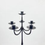 Hand Forged Iron Floor Candelabra 44.5" (113cm) Antique Copper Patina 6-Arm Grand Cluster Candle Holder Decor - Image 4
