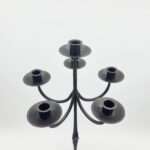 Hand Forged Iron Floor Candelabra 44.5" (113cm) Antique Copper Patina 6-Arm Grand Cluster Candle Holder Decor - Image 5