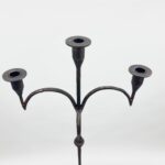 Hand Forged Iron Floor Candelabra 50.5" (128cm) Antique Copper Patina 3-Arm Tall & Slim Candle Holder Rustic Decor - Image 5