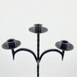 Hand Forged Iron Floor Candelabra 52" (132cm) Antique Copper Patina 3-Arm Grand Vertical Statement Decor - Image 6