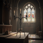 Hand Forged Iron Candelabra 24.5" (62cm) Bronze Electrostatic Finish Grand Tabletop Centerpiece Wedding Decor - Image 5