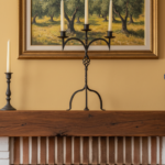 Hand Forged Iron Candelabra 24.5" (62cm) Bronze Electrostatic Finish Grand Tabletop Centerpiece Wedding Decor - Image 2