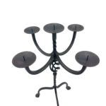 Hand Forged Iron Candelabra 23.5" (60cm) Antique Copper Finish 5-Arm Grand Banquet Centerpiece & Wedding Decor - Image 8