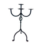 Hand Forged Iron Candelabra 23.5" (60cm) Antique Copper Finish 5-Arm Grand Banquet Centerpiece & Wedding Decor - Image 7