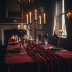 Hand Forged Iron Candelabra 23.5" (60cm) Antique Copper Finish 5-Arm Grand Banquet Centerpiece & Wedding Decor - Image 2