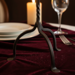 Hand Forged Iron Candelabra 23.5" (60cm) Antique Copper Finish 5-Arm Grand Banquet Centerpiece & Wedding Decor - Image 4