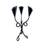 Hand Forged Iron Candelabra 20.5" (52cm) Authentic Antique Copper Patina Finish Compact Artisanal Centerpiece - Image 5