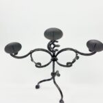 Hand Forged Iron Candelabra 23.5" (60cm) Antique Copper Finish Extra Wide & Grand Statement Centerpiece - Image 5