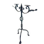 Hand Forged Iron Candelabra 23" (59cm) Antique Copper Finish Grand Wide & Tall Centerpiece