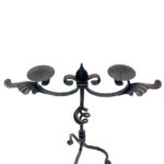 Hand Forged Iron Candelabra 23" (59cm) Antique Copper Finish Grand Wide & Tall Centerpiece - Image 6