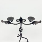 Hand Forged Iron Candelabra 23" (59cm) Antique Copper Finish Grand Wide & Tall Centerpiece - Image 5
