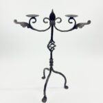 Hand Forged Iron Candelabra 23" (59cm) Antique Copper Finish Grand Wide & Tall Centerpiece - Image 7