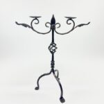 Hand Forged Iron Candelabra 23" (59cm) Antique Copper Finish Grand Wide & Tall Centerpiece - Image 6