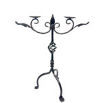 Hand Forged Iron Candelabra 23" (59cm) Antique Copper Finish Grand Wide & Tall Centerpiece - Image 5