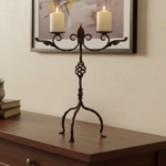 Hand Forged Iron Candelabra 23" (59cm) Antique Copper Finish Grand Wide & Tall Centerpiece - Image 4