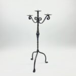 Hand Forged Iron Candelabra 26" (66cm) Antique Copper Finish Majestic Towering Estate Centerpiece