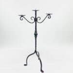 Hand Forged Iron Candelabra 26" (66cm) Antique Copper Finish Majestic Towering Estate Centerpiece - Image 6