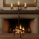 Hand Forged Iron Candelabra 26" (66cm) Antique Copper Finish Majestic Towering Estate Centerpiece - Image 3