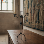 Hand Forged Iron Candelabra 26" (66cm) Antique Copper Finish Majestic Towering Estate Centerpiece - Image 4