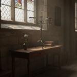 Hand Forged Iron Candelabra 26.5" (67cm) Sculptural Spiral Single Candle Stand Antique Finish - Image 2