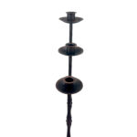 Hand Forged Iron Candelabra Set of 3 (100-120cm) Antique Copper Finish Classic Spindle Node Floor Set - Image 6