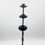 Hand Forged Iron Candelabra Set of 3 (100-120cm) Antique Copper Finish Classic Spindle Node Floor Set - Image 5