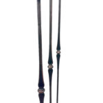 Hand Forged Iron Candelabra Set of 3 (100-120cm) Antique Copper Finish Classic Spindle Node Floor Set - Image 3