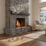 Hand Forged Iron Candelabra Set of 3 (90-110cm) Antique Copper Finish Segmented Ring Node Floor Set - Image 3