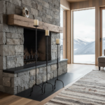 Hand Forged Iron Candelabra Set of 3 (98-118cm) Antique Copper Finish Sculptural Iron Bamboo Style Estate Set - Image 3