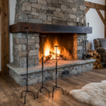 Hand Forged Iron Candelabra Set of 3 (98-118cm) Antique Copper Finish Sculptural Iron Bamboo Style Estate Set - Image 2