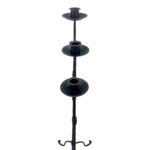 Hand Forged Iron Candelabra Set of 3 (93-113cm) Antique Copper Finish Twisted Stem Floor Set - Image 5