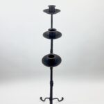 Hand Forged Iron Candelabra Set of 3 (93-113cm) Antique Copper Finish Twisted Stem Floor Set - Image 4