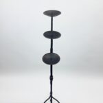 Hand Forged Iron Candelabra Set of 3 (93-113cm) Antique Copper Finish Slender Stem with Compact Arched Base - Image 4