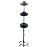 Hand Forged Iron Candelabra Set of 3 (94-114cm) Antique Copper Finish Twisted Stem with Simple Tripod Base - Image 5