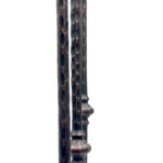 Hand Forged Iron Candelabra Set of 3 (100-120cm) Antique Copper Finish Hammered Stem with Calla Lily Cups - Image 9
