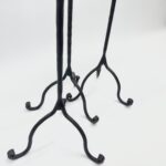 Hand Forged Iron Candelabra Set of 3 (93-113cm) Antique Copper Finish Hammered Stem with Decorative Knop - Image 8