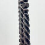 Hand Forged Iron Candelabra Set of 3 (93-113cm) Antique Copper Finish Barley Twist Stem with Socket and Drip Plate - Image 6