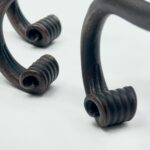 Hand Forged Iron Candelabra Set of 3 (93-113cm) Antique Copper Finish Barley Twist Stem with Socket and Drip Plate - Image 7