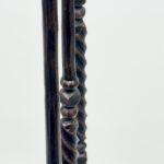 Hand Forged Iron Candelabra Set of 3 (93-113cm) Antique Copper Finish Barley Twist Stem with Arched Base - Image 5