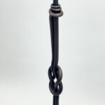 Hand Forged Iron Floor Candelabra (110cm) Hercules Knot Double Stem - Antique Copper or Gold Finish - Image 9