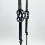 Hand Forged Iron Floor Candelabra (110cm) Hercules Knot Double Stem - Antique Copper or Gold Finish - Image 15